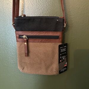 Stylish Brown and Black Crossbody Bag
